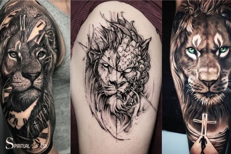 Spirituelle Löwen Tattoo Ideen